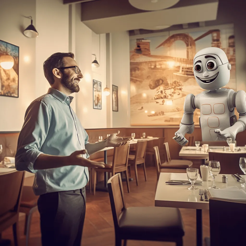 Chef de restaurante satisfecho con el soporte y las soluciones de IA de Inteltur.
